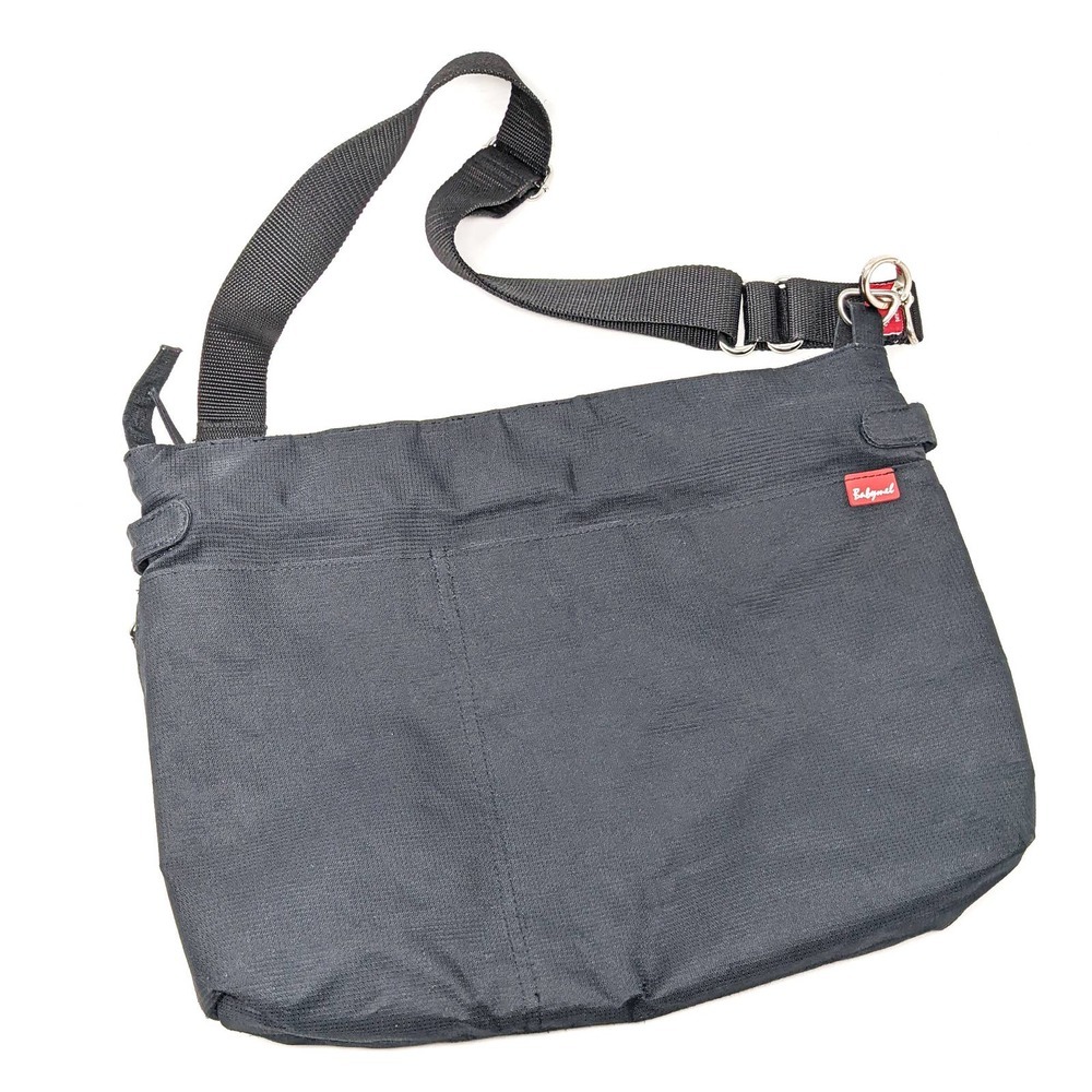 Babymel Crossbody Bag Laptop Diaper Black Nylon Pockets